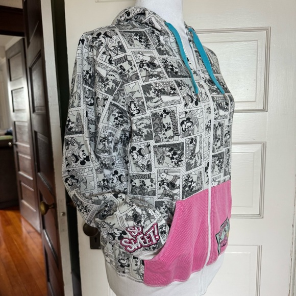 Disney Parks Minnie Mouse Comic-Print Zip Hoodie – Size M - Picture 3 of 9